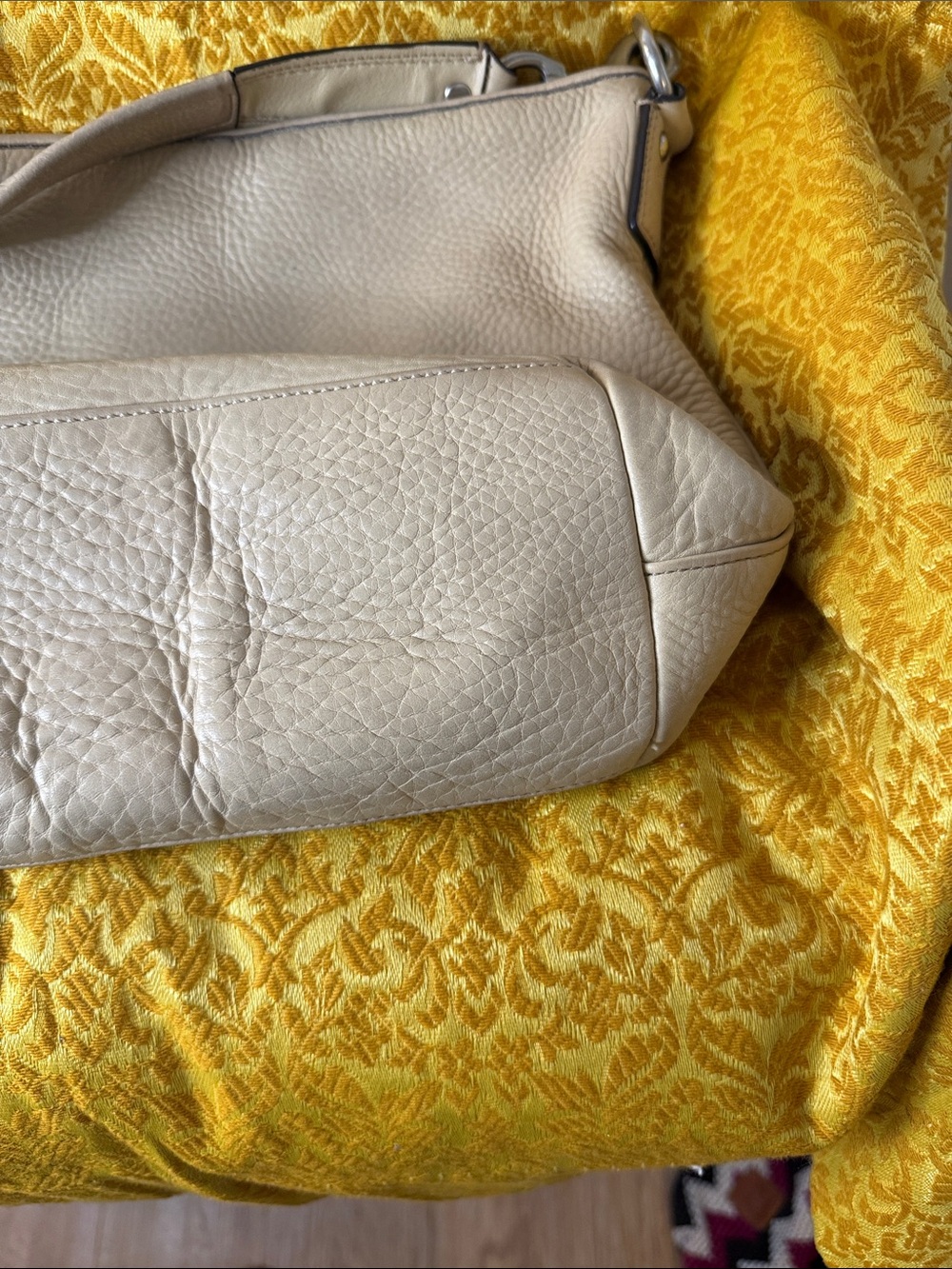 Coach Taupe Pebbled Leather Hobo with Silver Hardware - Picture 5 of 7